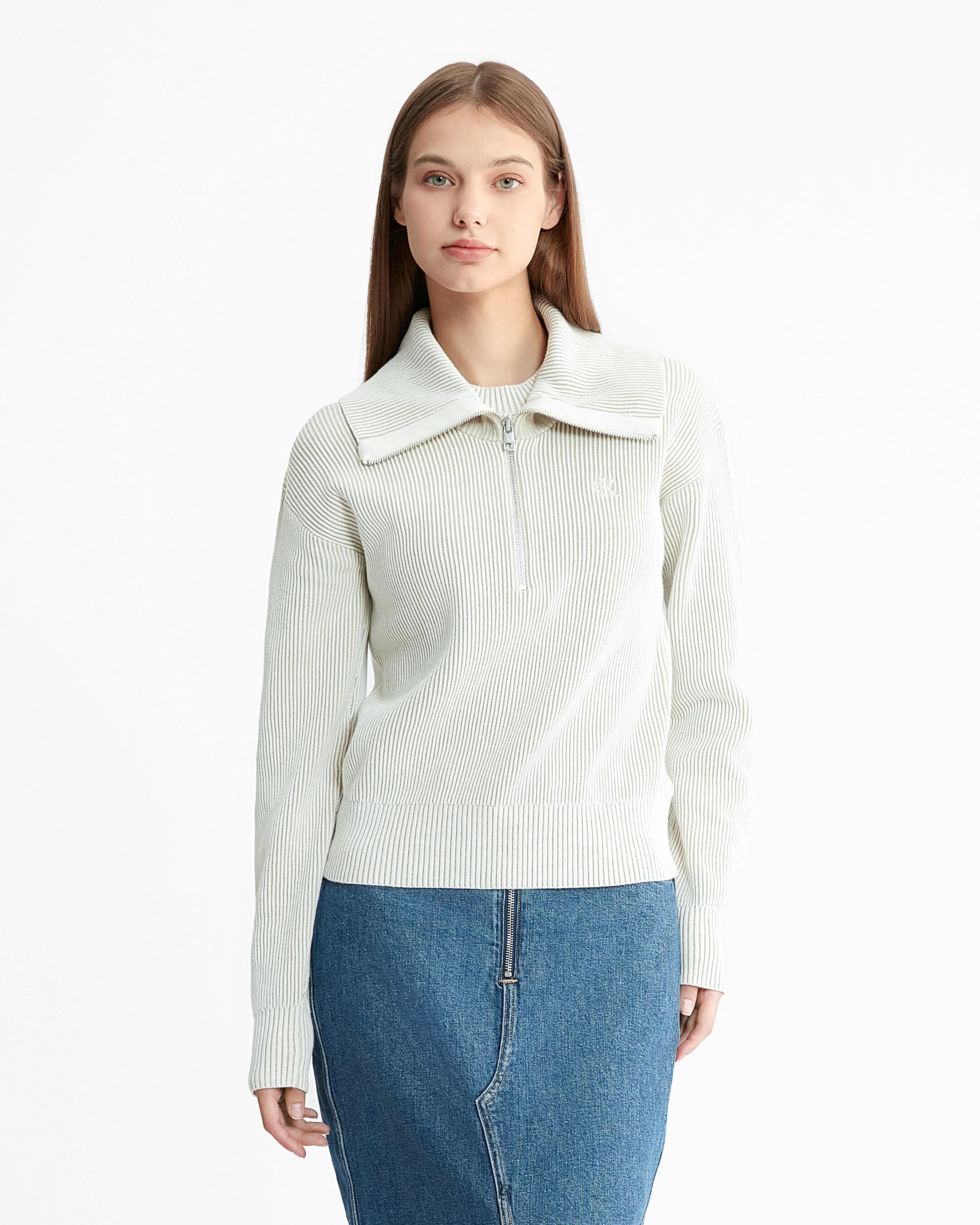 Calvin klein store white turtleneck sweater
