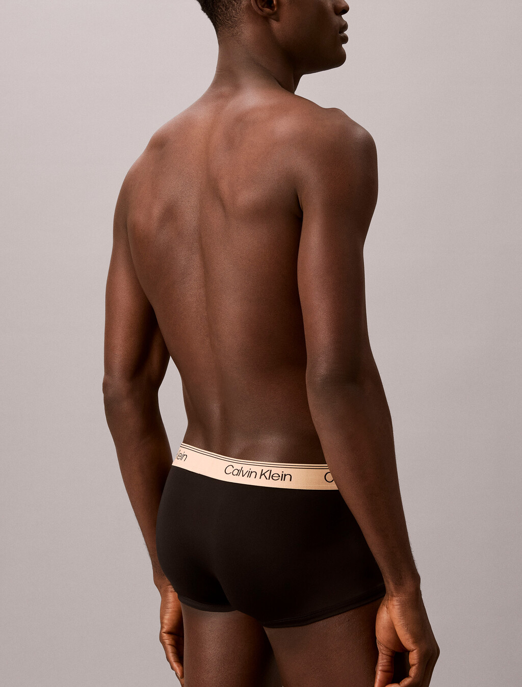 3 Pack Low Rise Trunks - Microfibre Stretch, Black Bodies w/ Gulf Blue/Light Cast/Peach Bliss W, hi-res