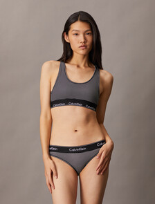 Icon Cotton Lightly Lined Bralette, HAIRLINE STRIPE+BLACK, hi-res