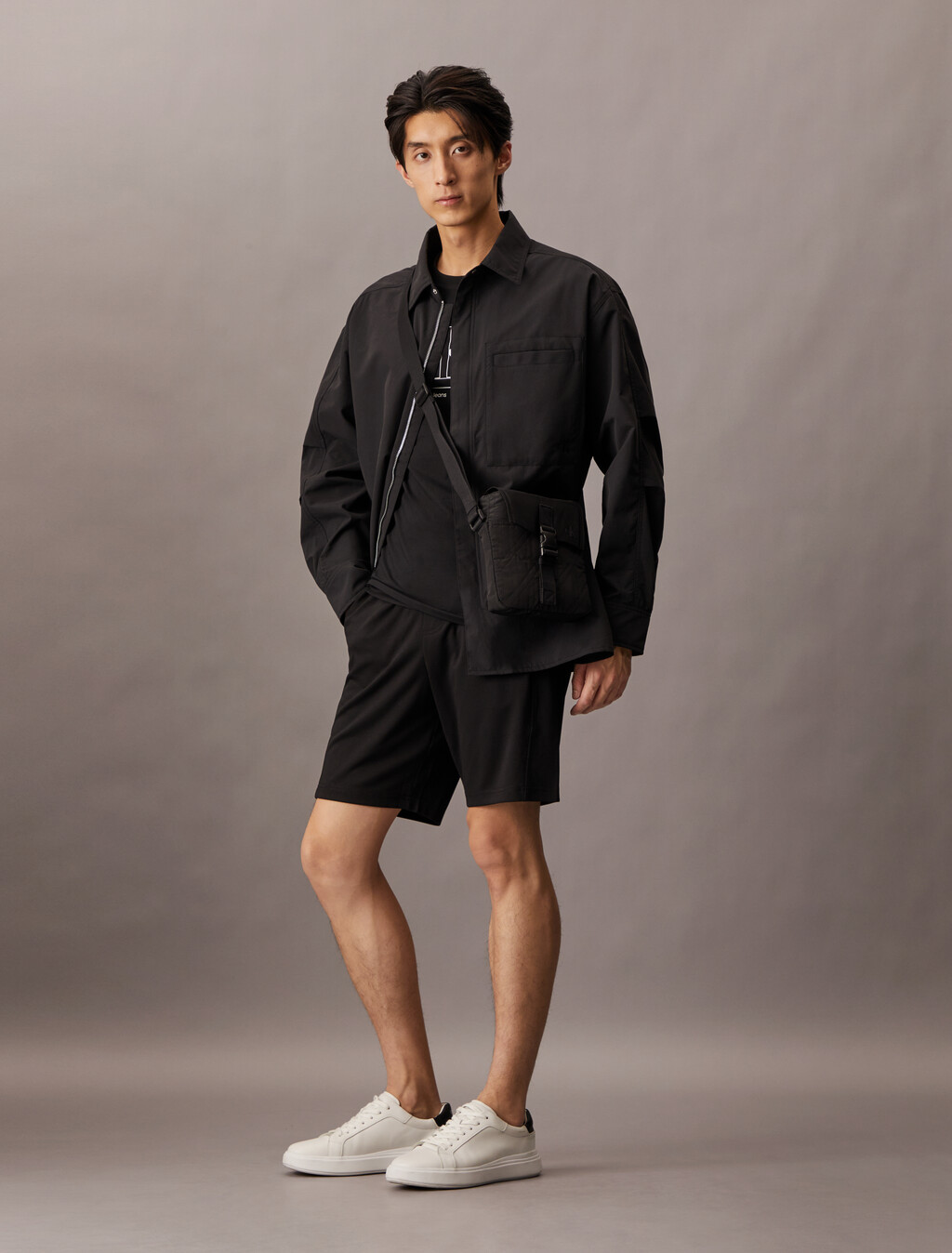 Monogram 框線圖案 T 裇, Ck Black, hi-res