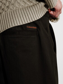 Wide Leg Chinos, Black, hi-res