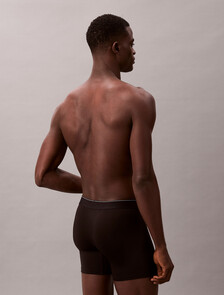 Monogram 超細纖維彈性低腰四角內褲, Black, hi-res