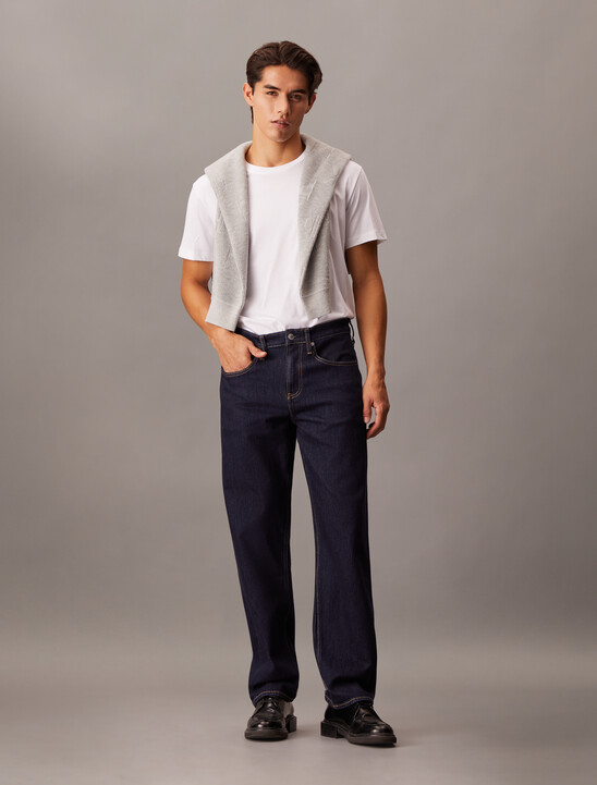 Tonal Monogram Embroidery Tee, Bright White Tonal Monogram Embroidery Tee