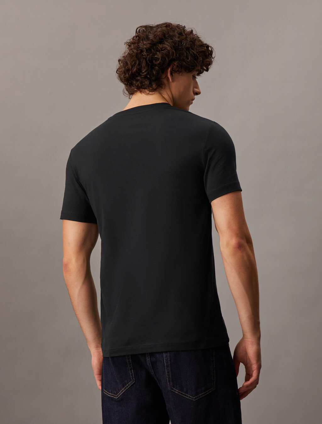 Monogram 修身 T 裇, Ck Black, hi-res