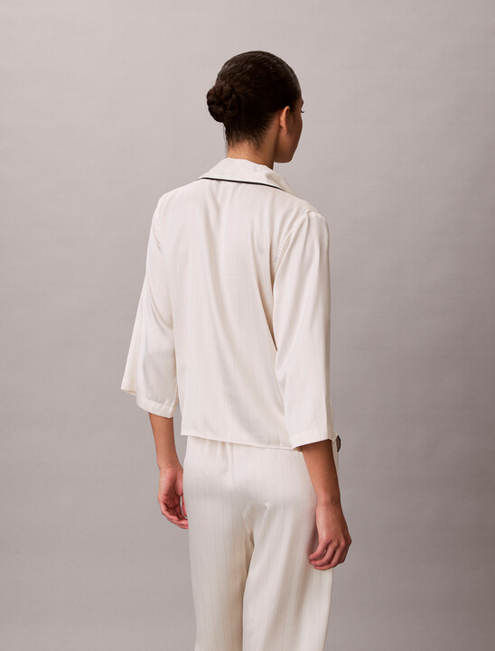 亮面緞面短袖襯衫