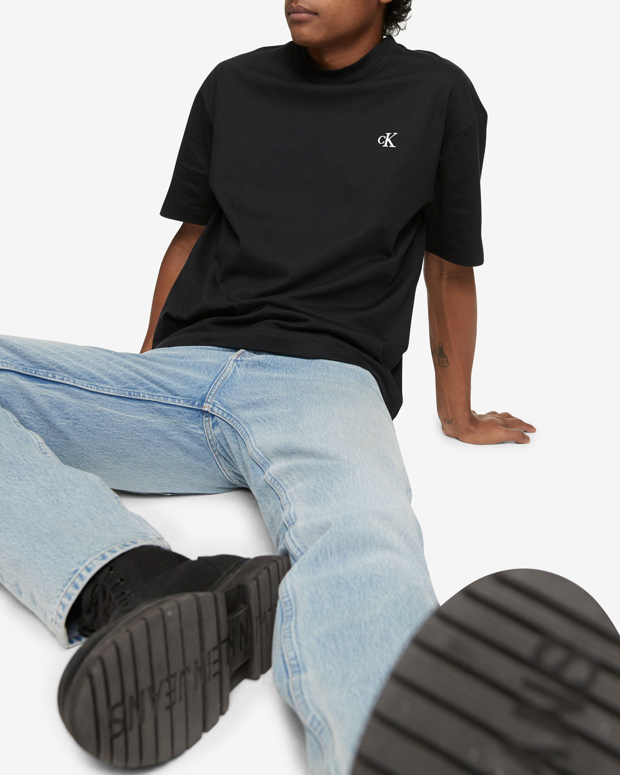 Calvin klein sleepwear logo crew t top shirt