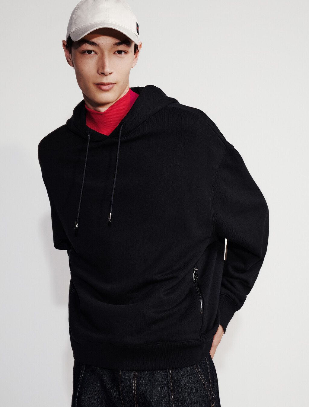 Lux Terry Hoodie, Black, hi-res
