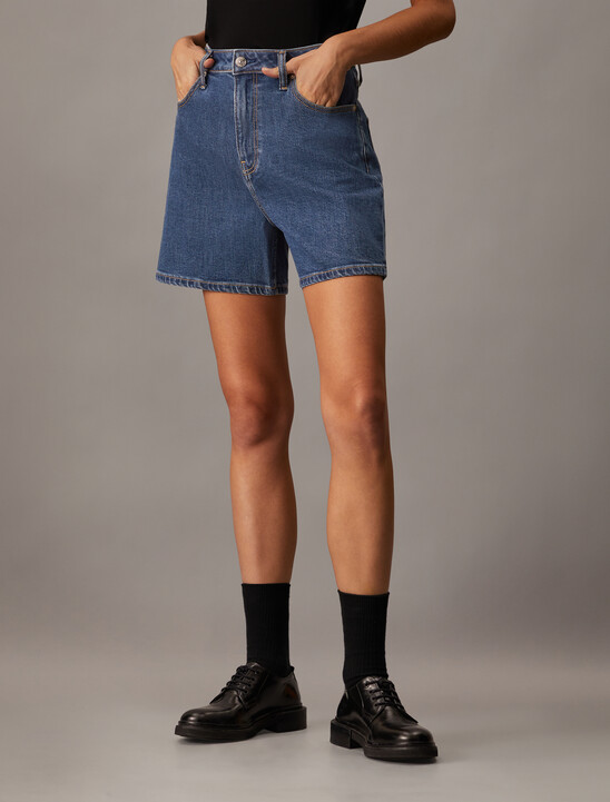 Sustainable High Rise Relaxed Denim Shorts
