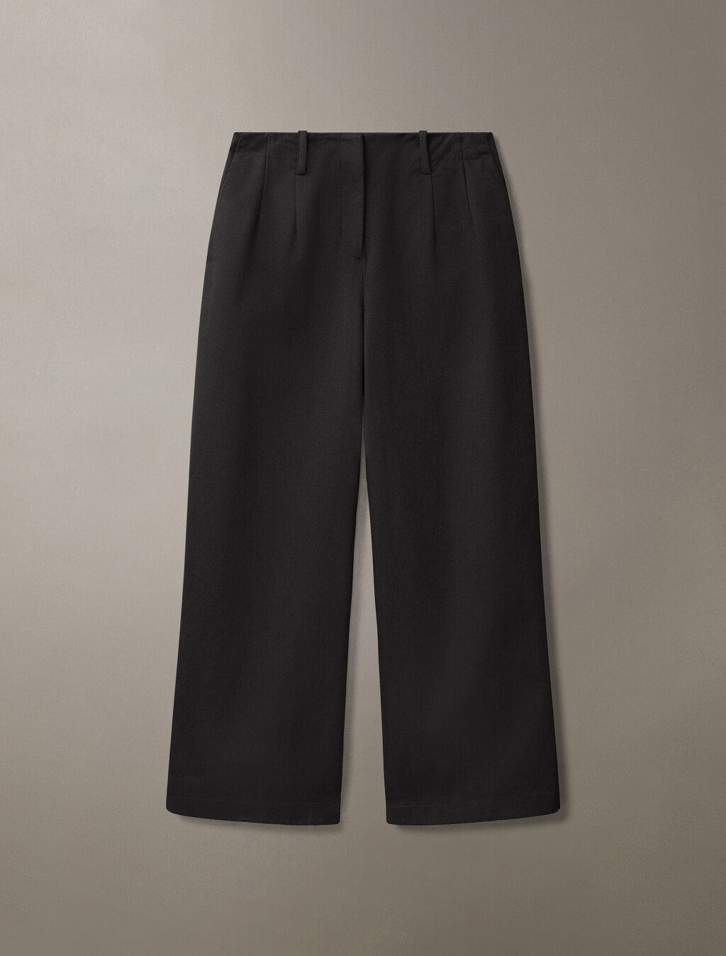 Cotton Chino Relaxed Trousers, Black Beauty, hi-res