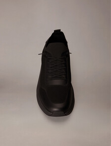 Mesh Chunky Runner Sock Trainers, Triple Black, hi-res