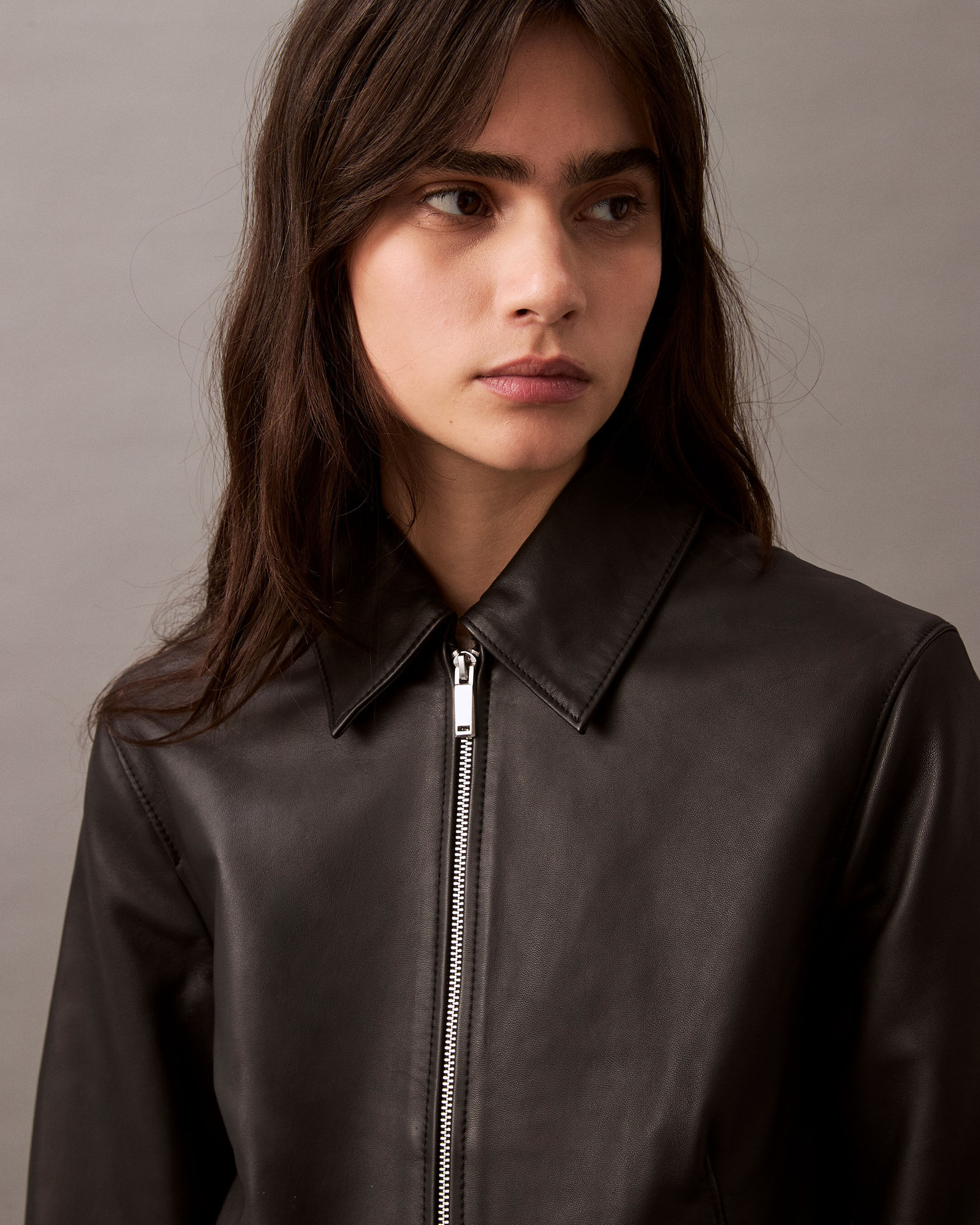 Nappa Leather Jacket | black | Calvin Klein Taiwan