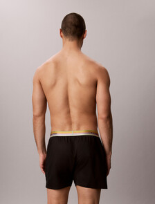 Pride 府綢棉四角內褲, Black, hi-res