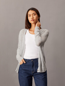 Sheer Alpaca Open Gauge Cardigan, Executive Blue, hi-res