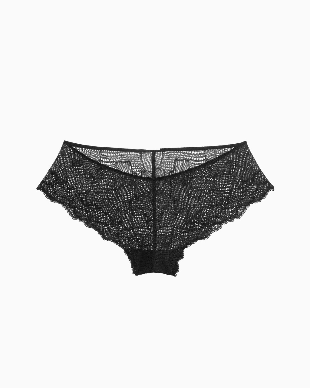 Scalloped Lace Hipster, black