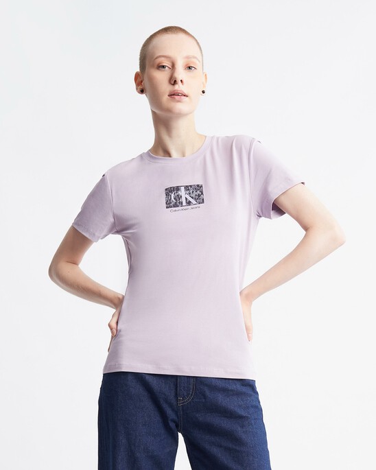 MONOGRAM 方正印花有機棉修身 T 恤