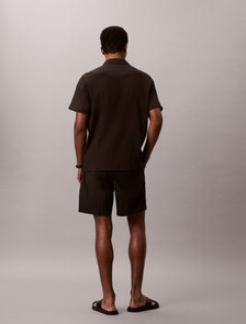 泡泡紗短褲, Black, hi-res