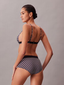 CK Graphic 低腰內褲, MINI STEPPING LOGO BLACK, hi-res