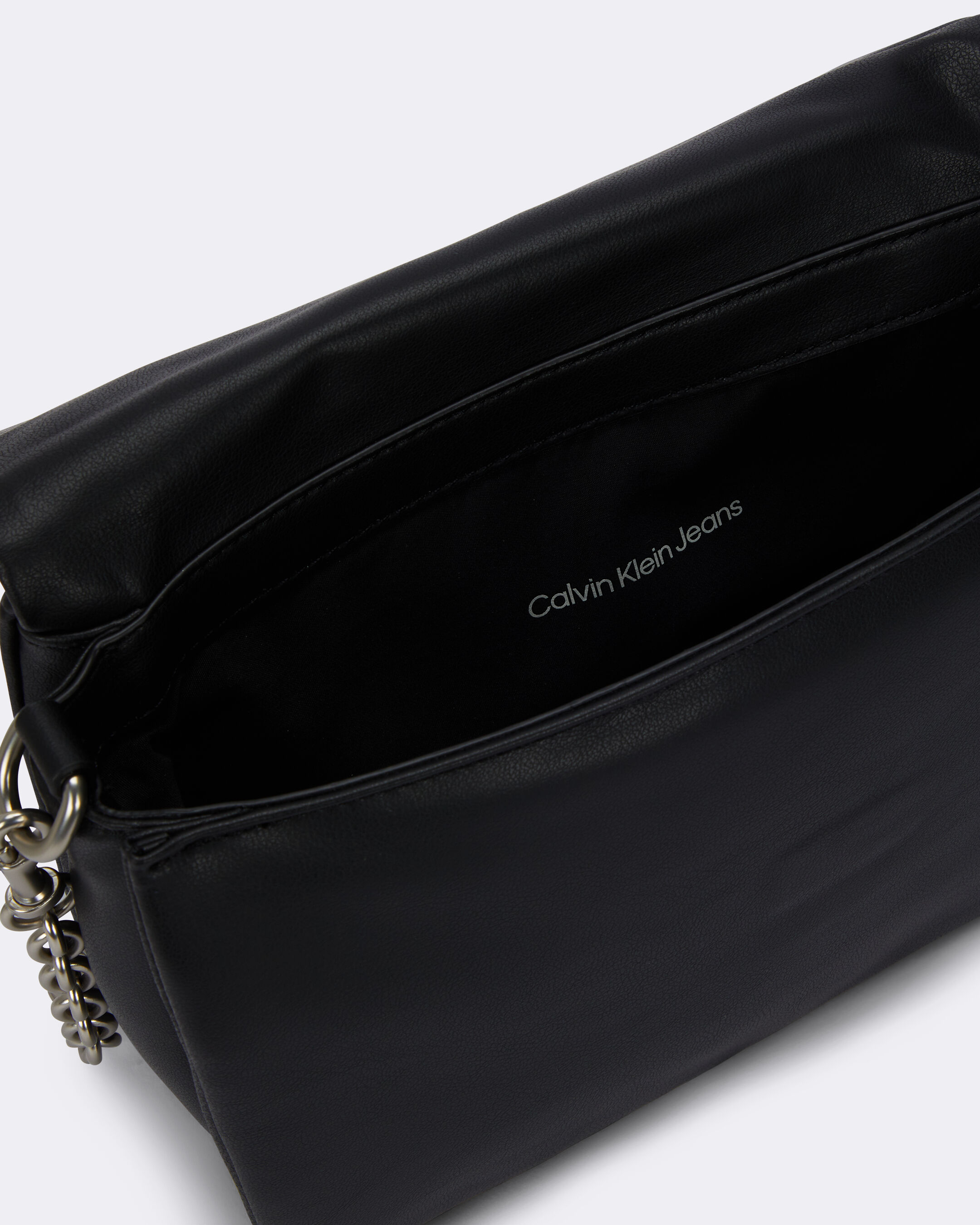 Calvin klein top black leather bag