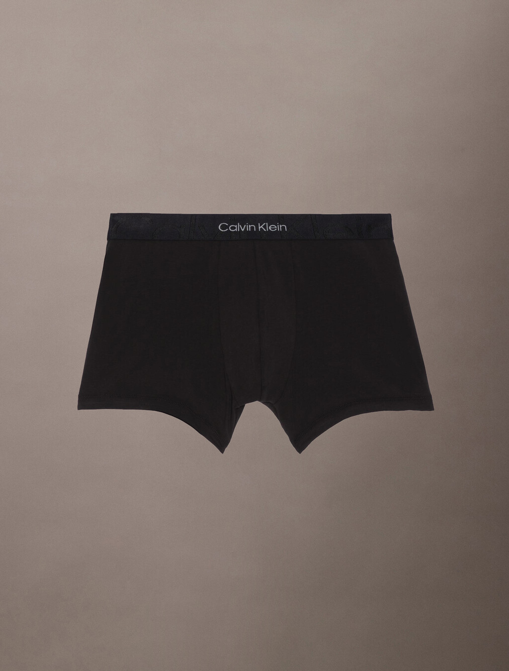 Embossed Icon Cotton Trunks, Black, hi-res