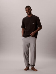 Icon 彈性棉質睡裝上衣, Black, hi-res