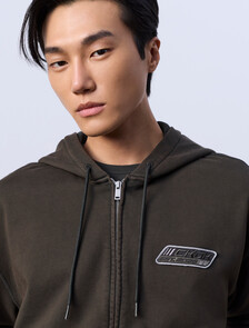 Jung Kook for Calvin Klein 毛圈寬鬆連帽外套, Peat, hi-res
