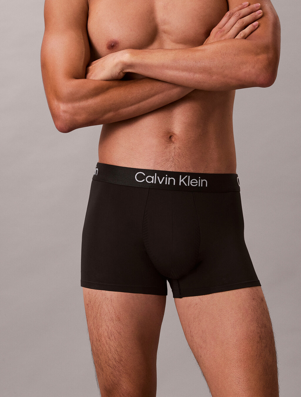 CK Pro Fit Micro Low Rise Trunks, Black w/ White Logo, hi-res