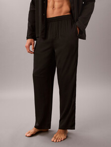 Matte Shine Viscose Sleep Pant, Black, hi-res