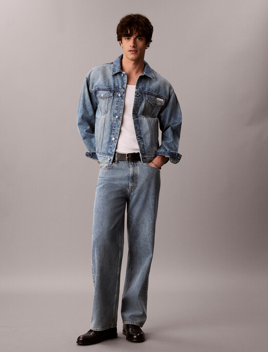 90s Denim Logo Trucker Jacket