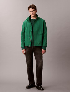 輕盈寬短版風衣, Verdant Green, hi-res