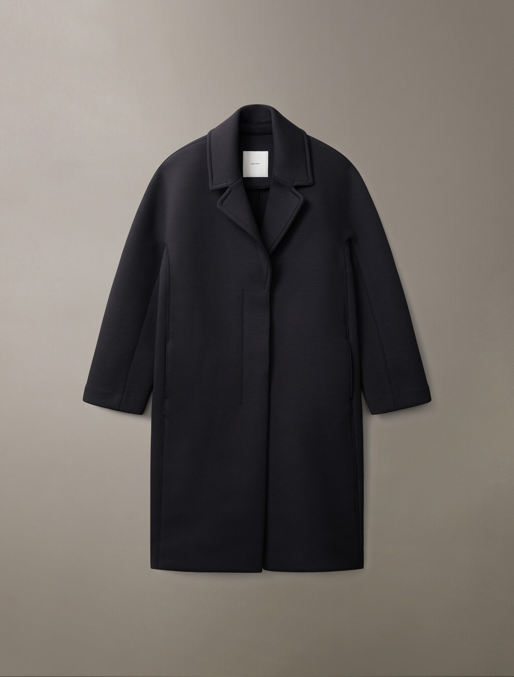 Scuba Cocoon Coat, Black Beauty, hi-res