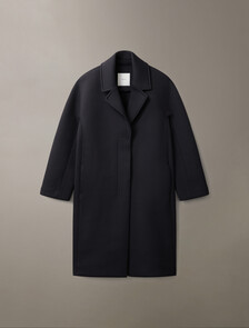 Scuba Cocoon Coat, Black Beauty, hi-res