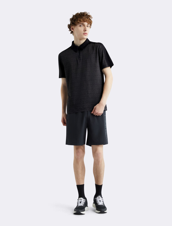 Logo Mesh Sport Polo