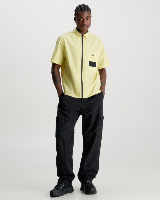 Short Sleeve Zip Up Shirt