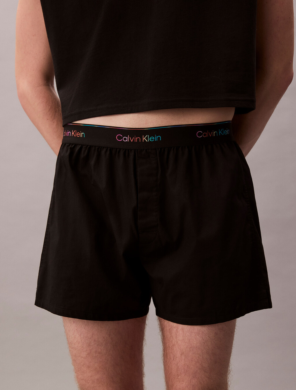 100% Cotton Pride Boxer, Black, hi-res