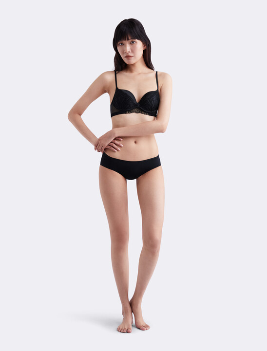 CK Black Plunge Push Up Bra