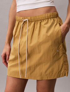 Soft Nylon Mini Skirt, Antelope, hi-res