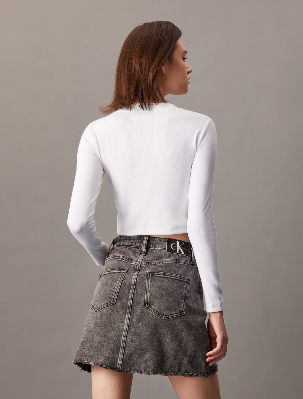 Monogram Baby Fit Rib Knit Tee, Bright White, hi-res