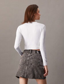 Monogram Baby Fit Rib Knit Tee, Bright White, hi-res