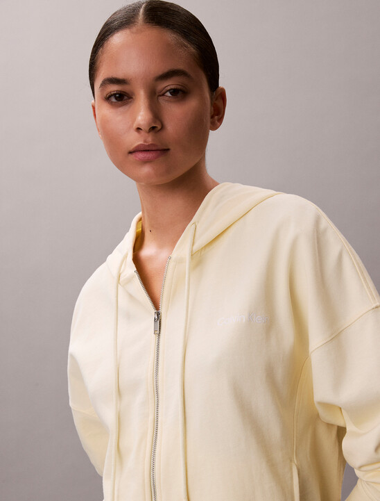 標誌棉質針織連帽外套