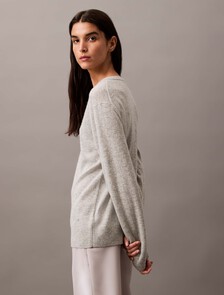 山羊絨 V 領毛衣, B10 Grey Heather, hi-res