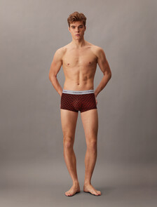 3 件裝低腰平口內褲 - Icon Cotton Stretch, Black/Seamless Emblem_Dark Berry/Adrenaline Rush, hi-res