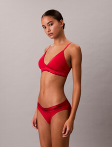 Lightly Lined Triangle Bralette - Icon Cotton Modal, Adrenaline Rush, hi-res