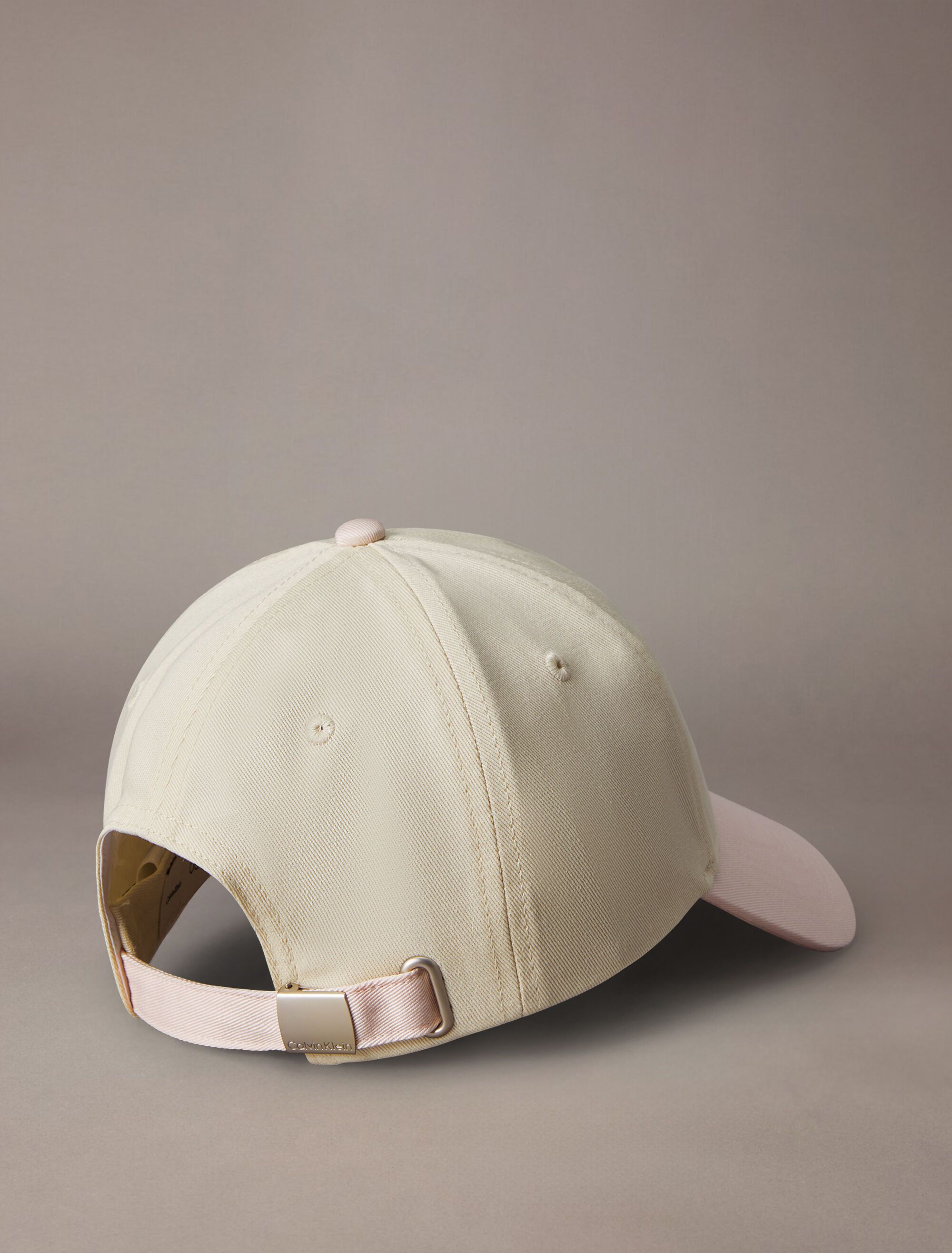 Monogram Embroidery Color Block Baseball Cap | natural