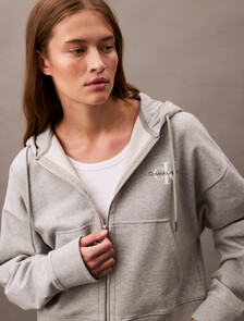 Monogram 棉質毛圈布連帽外套, Heroic Grey Heather, hi-res
