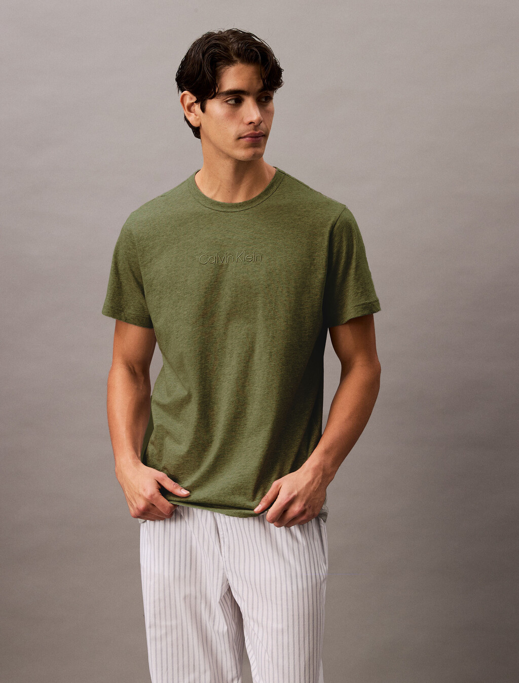 純棉圓領睡裝 T 恤, Gray Labyrinth, hi-res