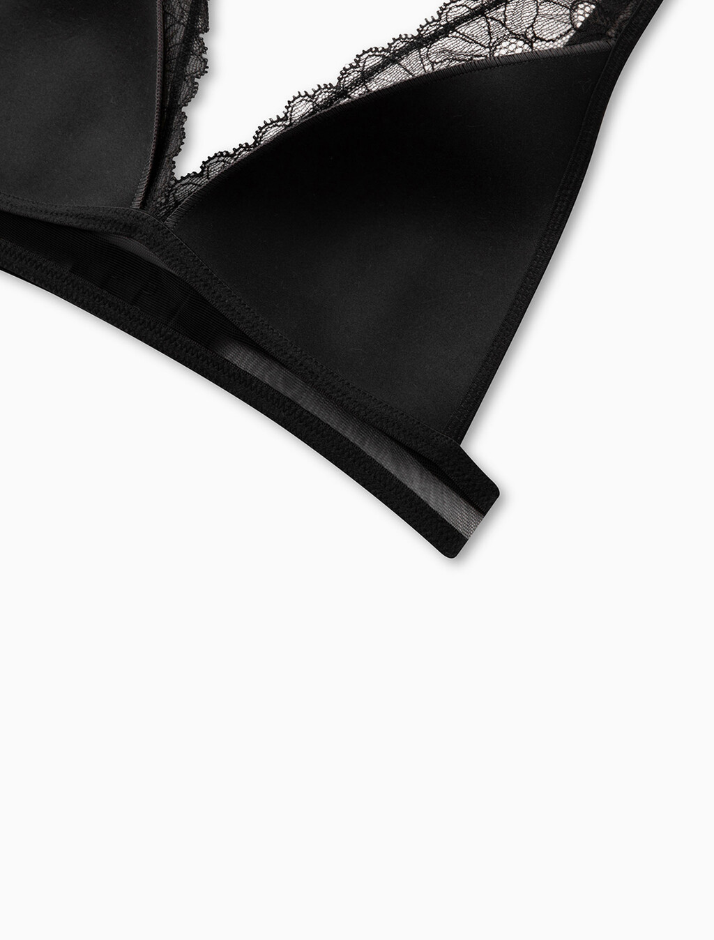 Lace Triangle Bra, BLACK, hi-res