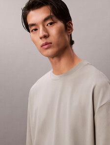 Monogram 壓花標誌涼感寬版 T 恤, Shadow, hi-res