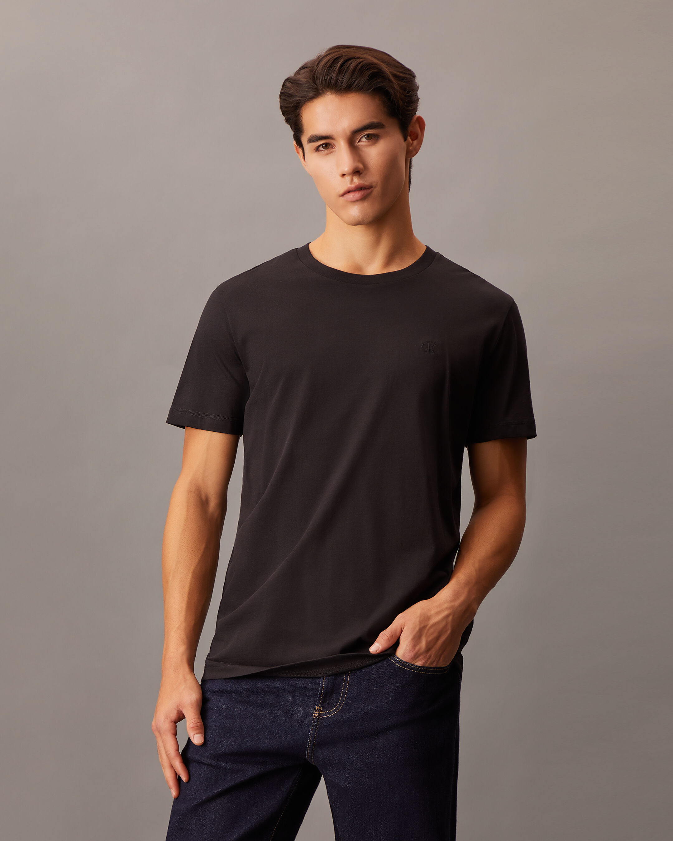 トップス  Clein Modernist Embroidery Shirt Calvin Clein Modernist Embroidery Shirt