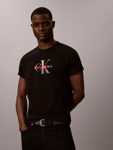 Pride Monogram 標誌 T 恤, Black, hi-res