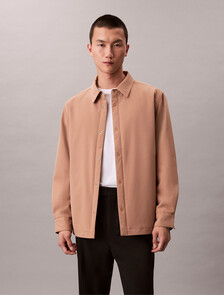 純色斜紋襯衫式外套, Stonehenge, hi-res